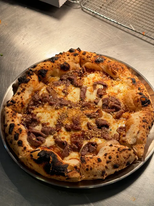 Wagyu beef pizza